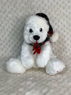 Sears Flurry Polar Bear Plush 2002 6in Plaid Hat and Scarf